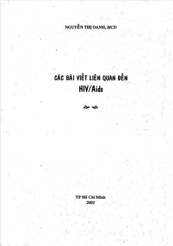 CÁC BÀI VIẾT LIÊN QUAN ĐẾN HIV/AIDS