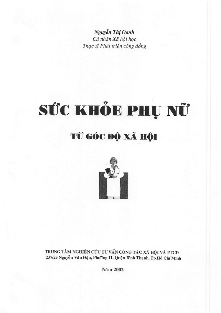 SỨC KHỎE PHỤ NỮ TỪ GÓC ĐỘ XÃ HỘI 2002